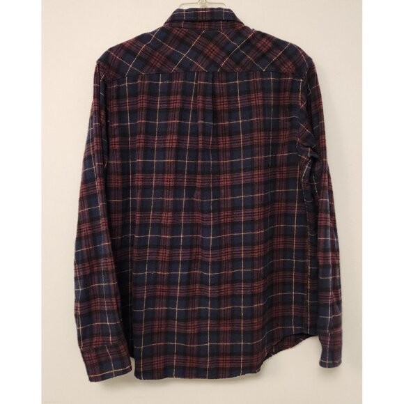 Cloudveil Flannel Shirt Blue Purple Plaid Long Sleeve Soft Mens Medium EUC - Picture 7 of 13